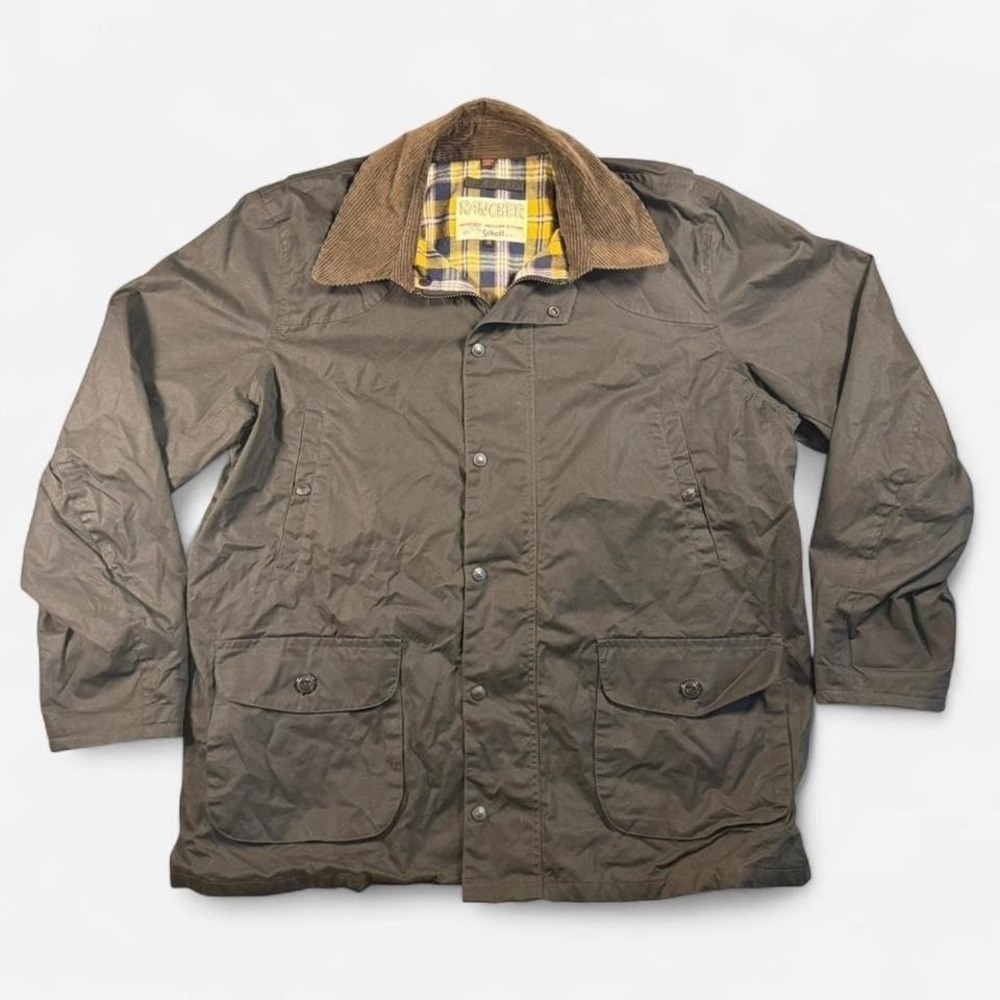 Vintage Schott NYC Rancher Wax Cattlemen Cotton Chore Jacket Size 2XL